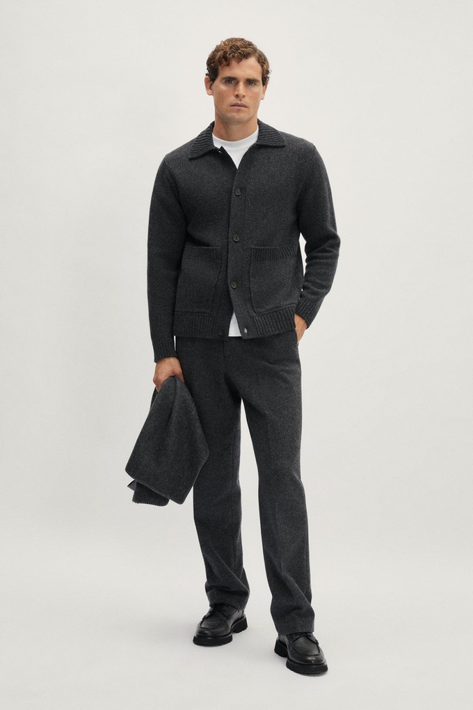 The Woolen Knit Jacket - Ash Grey from Urbankissed