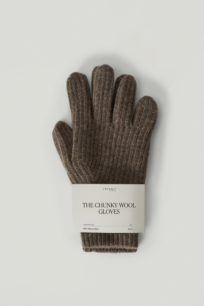 The Woolen Ribbed Gloves For Woman - Taupe from Urbankissed