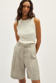 The Linen Twill Shorts - Sand Melange via Urbankissed