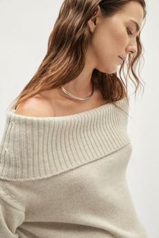 The Woolen Evening Top - Ecru via Urbankissed