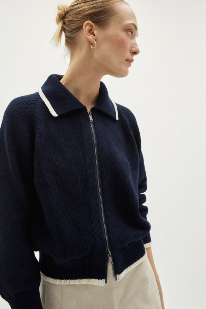 The Organic Cotton Tricot Jacket - Deep Blue from Urbankissed