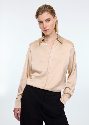 Champagne satin blouse from Vanilia