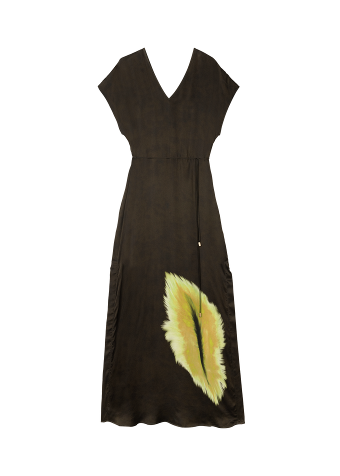 Deep v feather dress from Vanilia