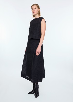 Pleated searsucker skirt from Vanilia