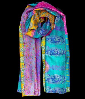 Kantha Sjaal Multicolour from Via India