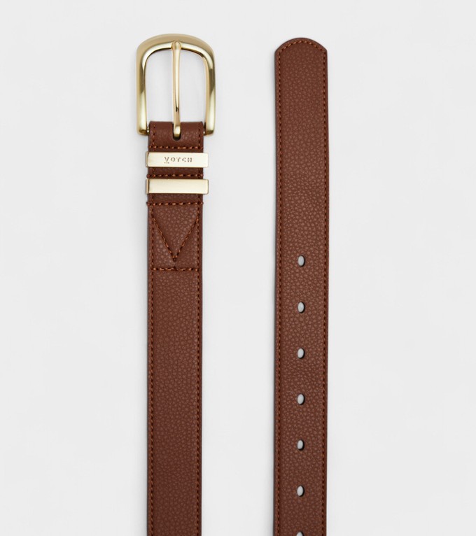 Olive Vegan Bio-Based Bamboo Classic belt in brown from Votch