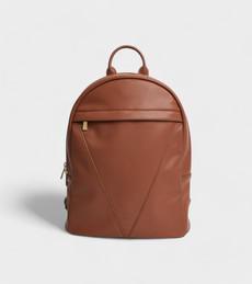 Laurie Vegan Bio-Based Bamboo Leather Backpack in Brown via Votch