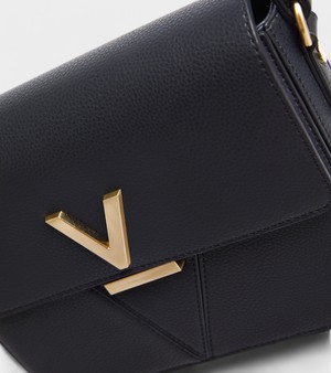 Margot Vegan Bio-Based Bamboo Leather Crossbody in Black from Votch