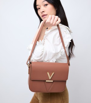 Margot Vegan Bio-Based Bamboo Leather Crossbody in Brown from Votch