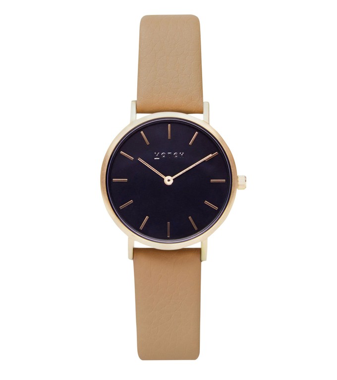 Gold & Black with Tan Watch | Petite from Votch