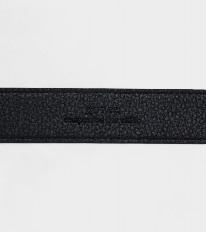 Olive Vegan Bio-Based Bamboo Classic belt in black from Votch