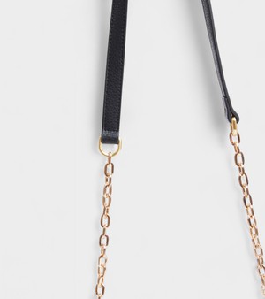 Luella Vegan Bio-Based Bamboo Leather Chain Purse in Black from Votch