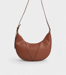 River Vegan Bio-Based Bamboo Leather Hobo Bag in Brown via Votch