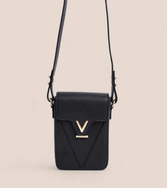 Luna Compact Vegan Bio-Based Bamboo Phone Bag in Black from Votch Luna Compact Vegan Bio-Based Bamboo Phone Bag in Black from Votch