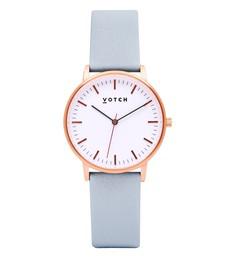 Rose Gold & Light Blue Watch | Moment via Votch