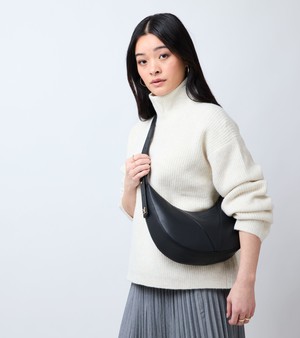 River Vegan Bio-Based Bamboo Leather Hobo Bag in Black from Votch