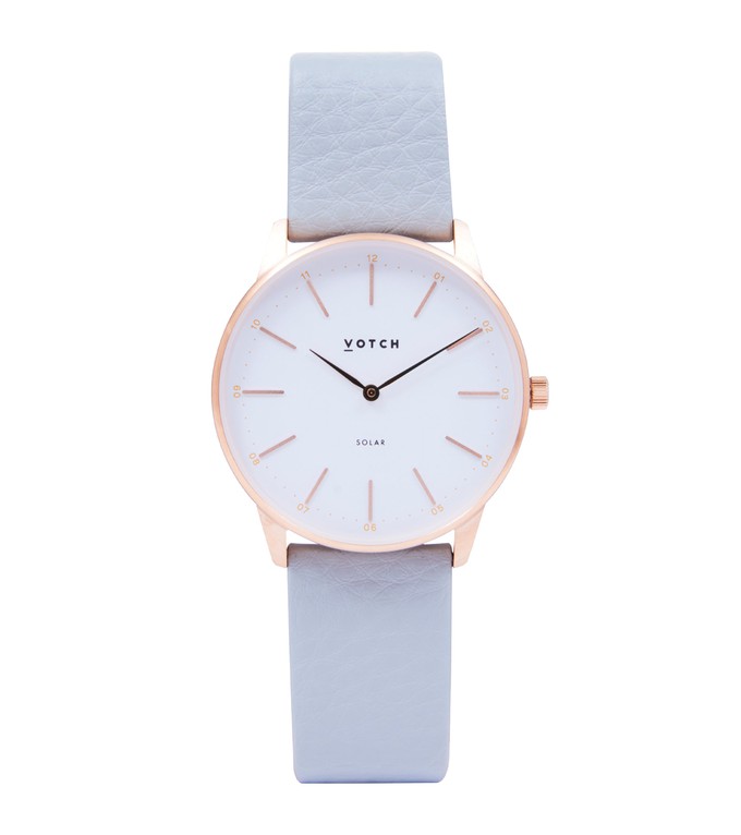 Rose Gold & Dove Grey Watch | Solar Classic from Votch