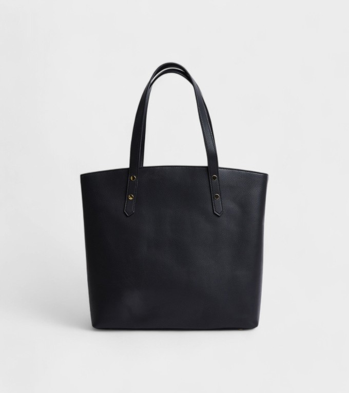 Honor Vegan Bio-Based Bamboo Leather Tote Bag in black from Votch