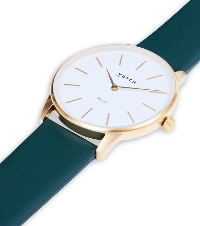 Gold & Forest Green Watch | Solar Classic from Votch