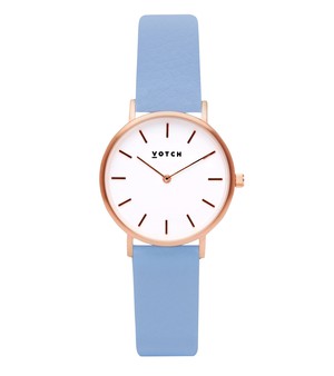 Rose Gold & Sky Blue Watch | Petite from Votch