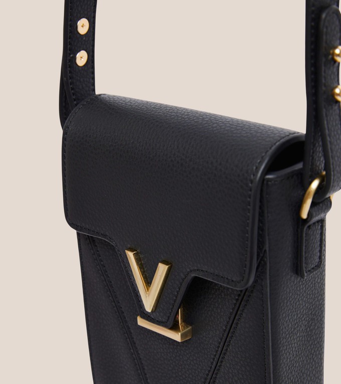 Luna Compact Vegan Bio-Based Bamboo Phone Bag in Black from Votch Luna Compact Vegan Bio-Based Bamboo Phone Bag in Black from Votch
