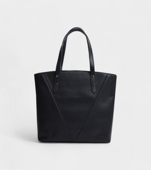 Honor Vegan Bio-Based Bamboo Leather Tote Bag in black from Votch