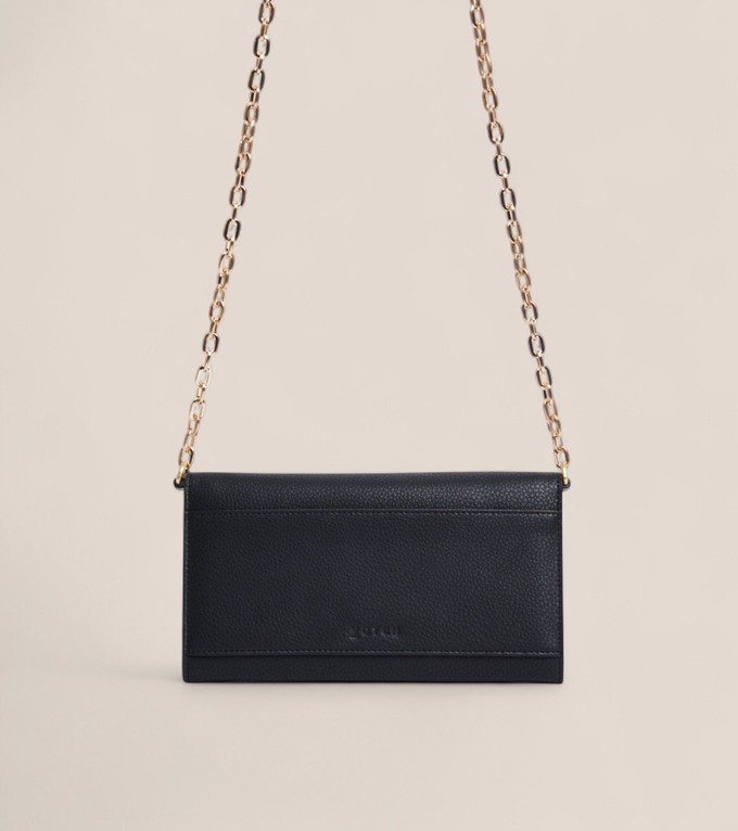 Luella Vegan Bio-Based Bamboo Leather Chain Purse in Black from Votch Luella Vegan Bio-Based Bamboo Leather Chain Purse in Black from Votch
