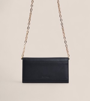 Luella Vegan Bio-Based Bamboo Leather Chain Purse in Black from Votch Luella Vegan Bio-Based Bamboo Leather Chain Purse in Black from Votch