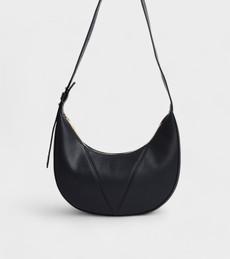 River Vegan Bio-Based Bamboo Leather Hobo Bag in Black via Votch