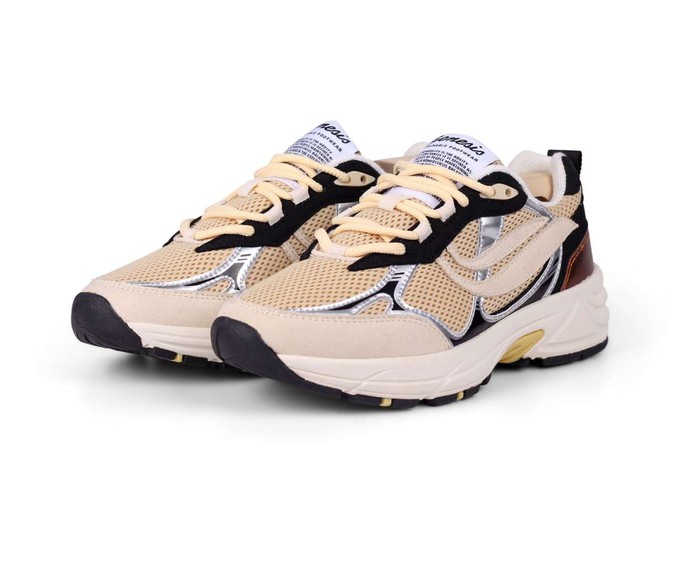 Sneakers G-Eco`99 Metallic Serial Offwhite/Black/Silver/Copper from WANDERWOOD