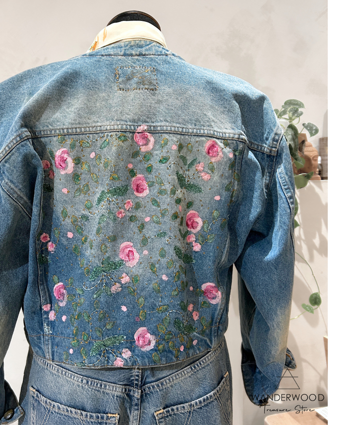 Upcycle Vintage Denim Jacket Flowers from WANDERWOOD