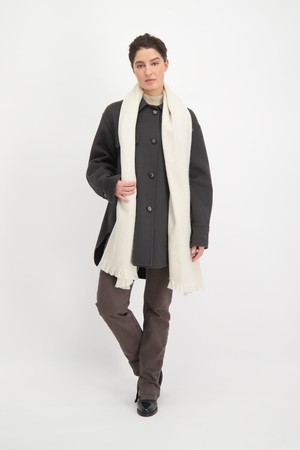 Alpaca Sjaal Slim Beige, Black & Dark Grey from WANDERWOOD