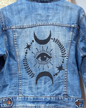 Vintage Denim Jacket Handpainted from WANDERWOOD