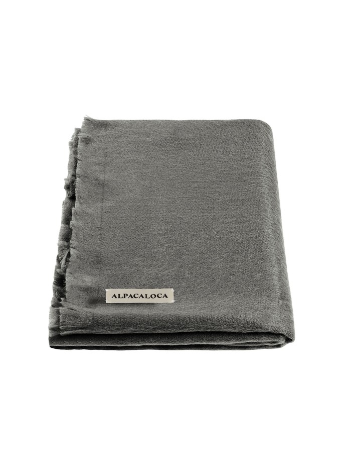 Alpaca Sjaal Slim Beige, Black & Dark Grey from WANDERWOOD