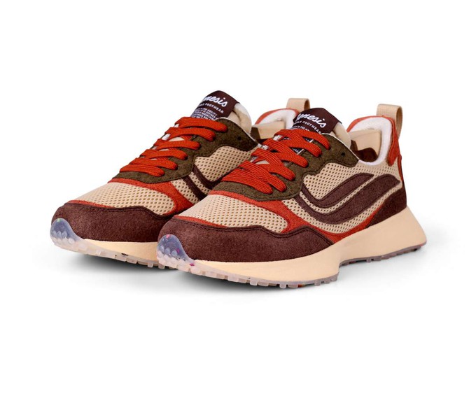 Sneakers G-Marathon Multi Mesh Hairy Moss/Almond/Terracotta from WANDERWOOD