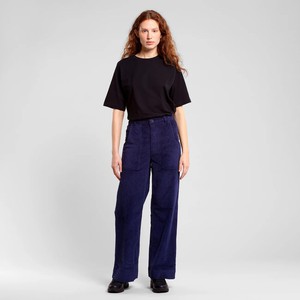 Broek Vara Corduroy Navy from WANDERWOOD