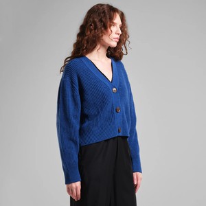 Vest Kanan Royal Blue Gerecyclede Wol from WANDERWOOD