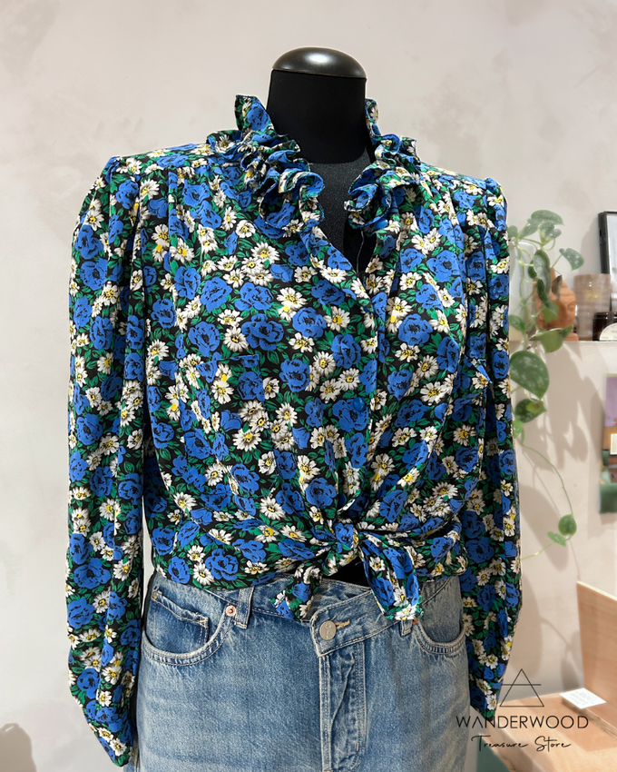 Vintage Blouse Daisy Blue from WANDERWOOD