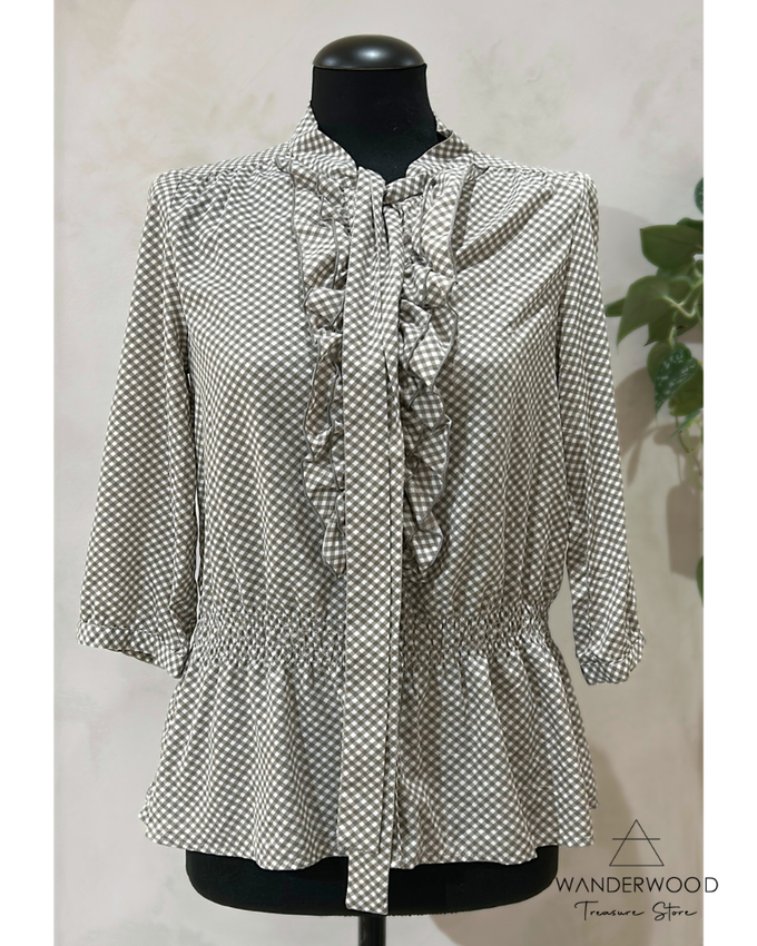 Pre-Loved Blouse BB Check Taupe from WANDERWOOD