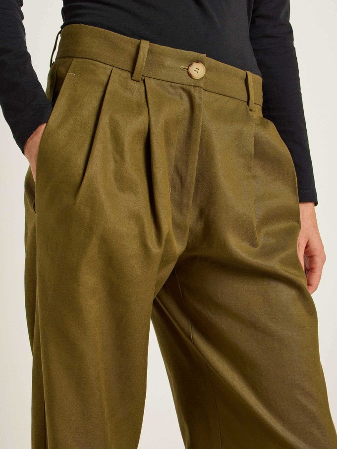 Broek Marlene Dark Olive from WANDERWOOD