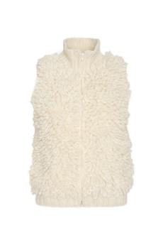 Alpaca Vest Oso Mouwloos Ecru via WANDERWOOD