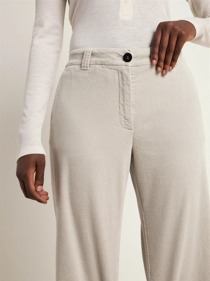 Broek Marlene Corduroy Light Grey from WANDERWOOD