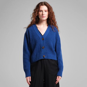 Vest Kanan Royal Blue Gerecyclede Wol from WANDERWOOD