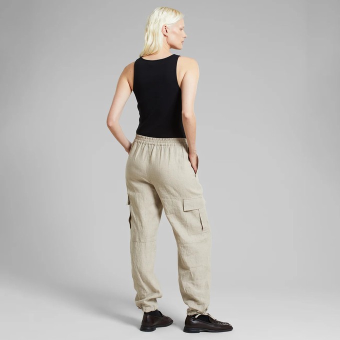 Cargo Broek Axmar Linnen Ecru from WANDERWOOD