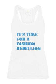 Racer Tank with Print - Diamond White via Wellicious