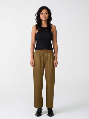 brown Pants made from TENCEL Lyocell from Yahmo