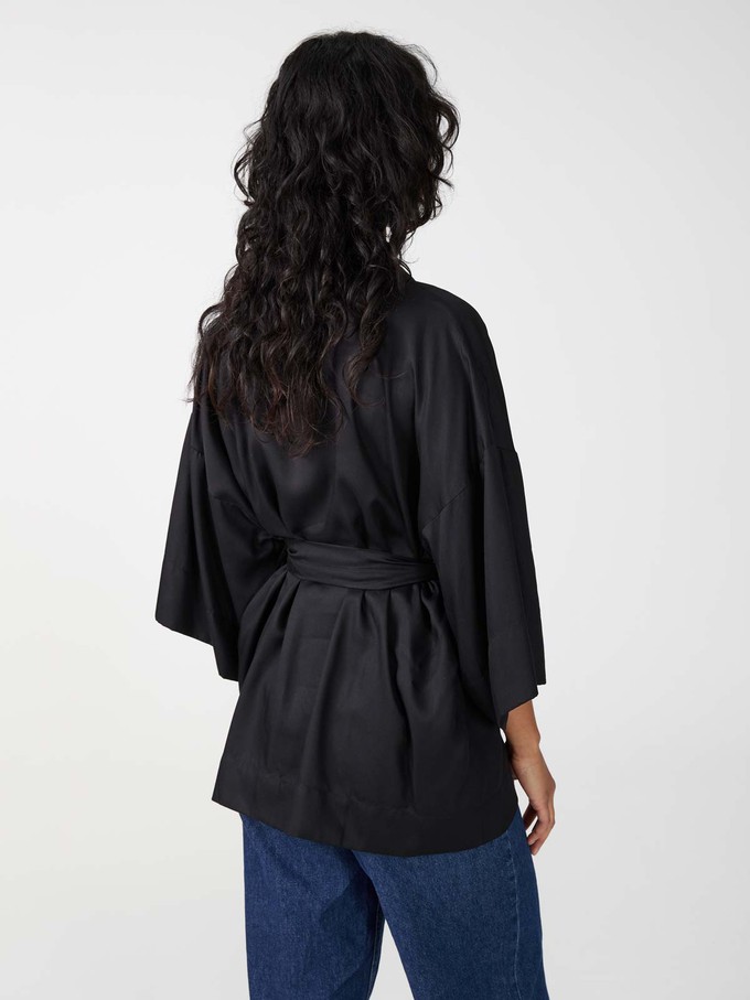 black Luxurious Everyday Kimono from Yahmo