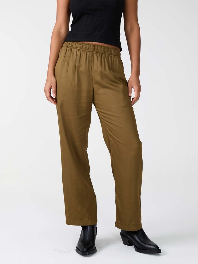 brown Pants made from TENCEL Lyocell from Yahmo