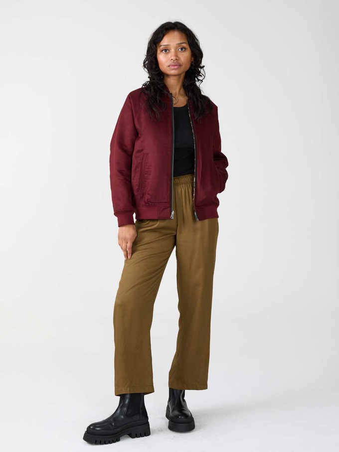 rosie/wine Jette Reversible Bomber Jacket from Yahmo