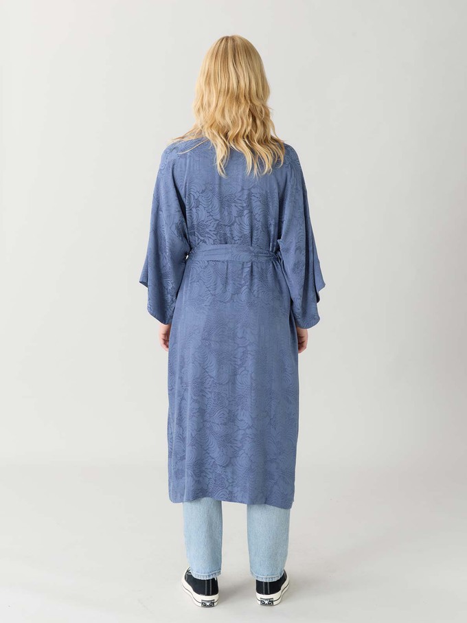 zen indigo Better-Than-Silk Kimono from Yahmo